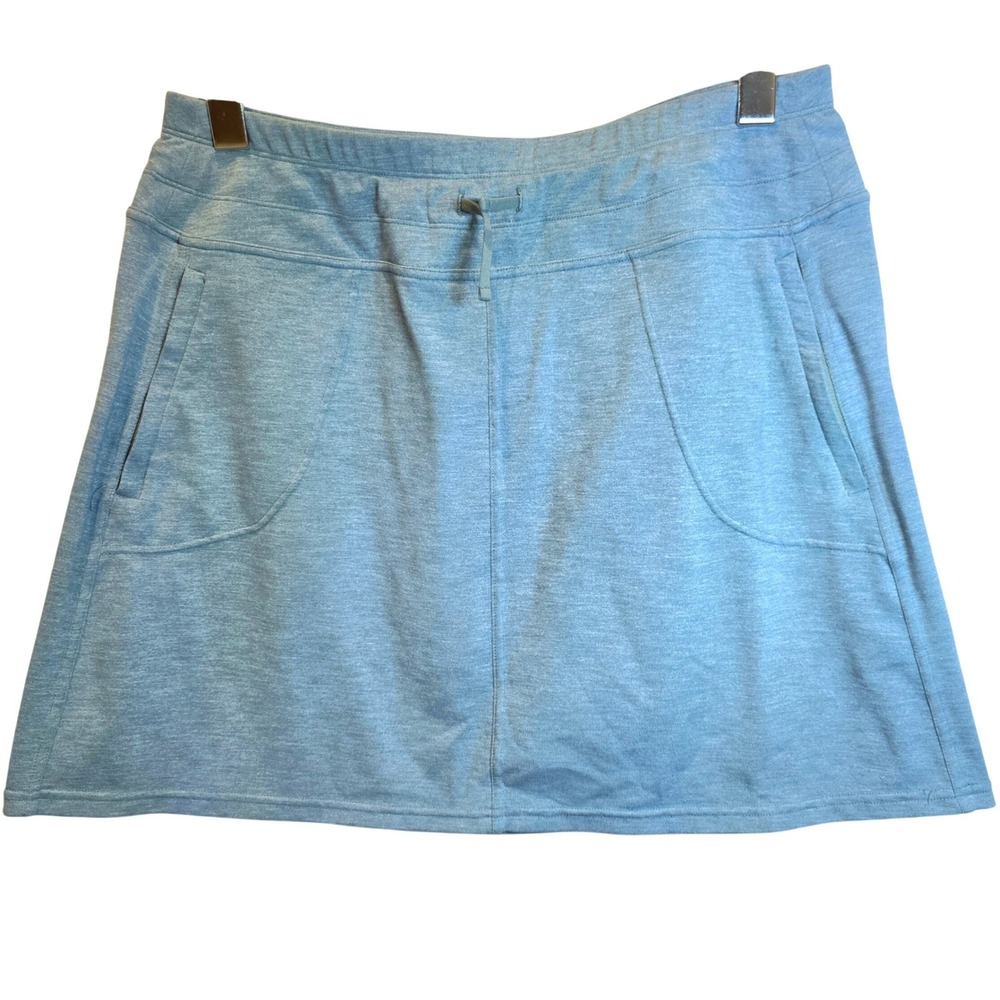 Kuhl‎ Harmony Skort Skirt Knit Sz Large Light Blue Aqua Stretch Hiking Golf